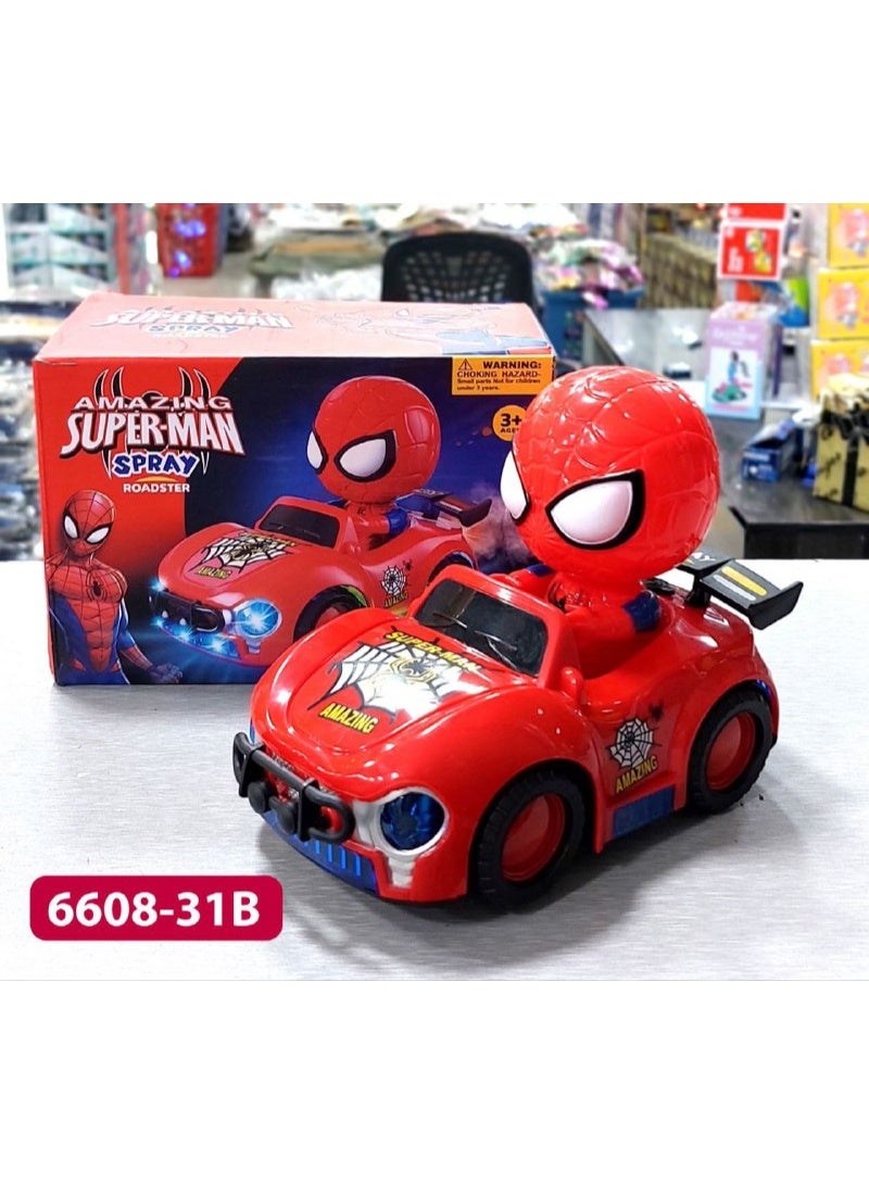 فانوس رمضان سبايدر مان دخان عربية للأطفال – تصميم كرتوني مبتكر